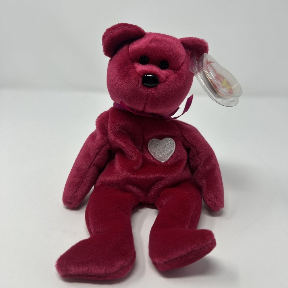 Vintage NWT TY Beanie Baby Valentina the Valentine Bear 1999 W/ Tag Protector
